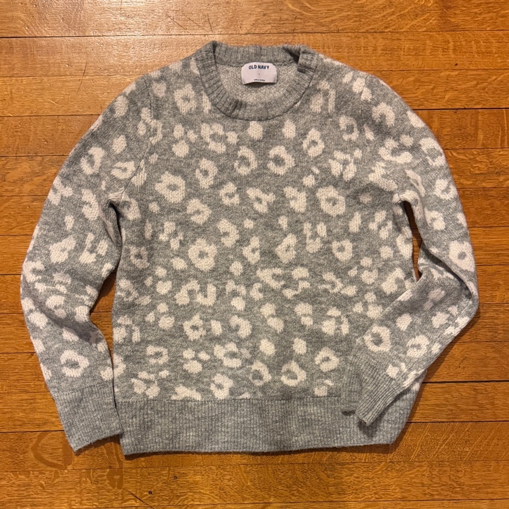 Cheetah Print Crewneck Sweater